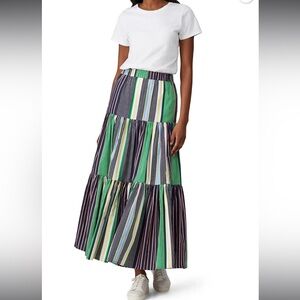 Tory Burch Multicolor Striped Maxi Skirt